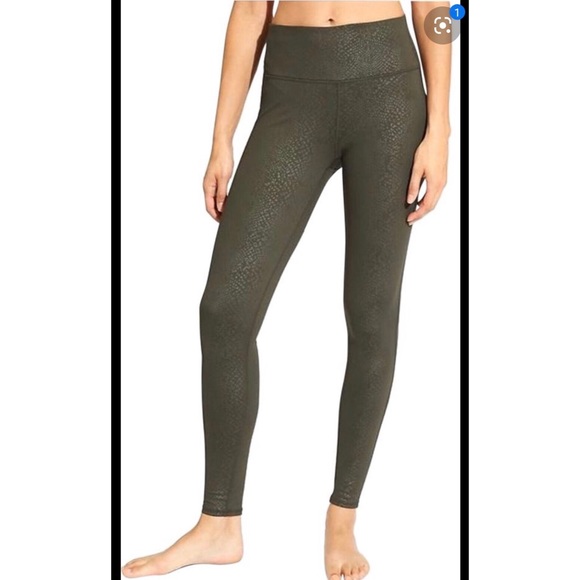 Athleta Pants - Athleta High Rise Serpent Chaturanga Legging Green